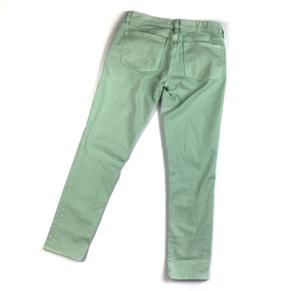 J Crew Garment Dyed Twill Mint Green Ankle Jeans - Picture 4 of 4